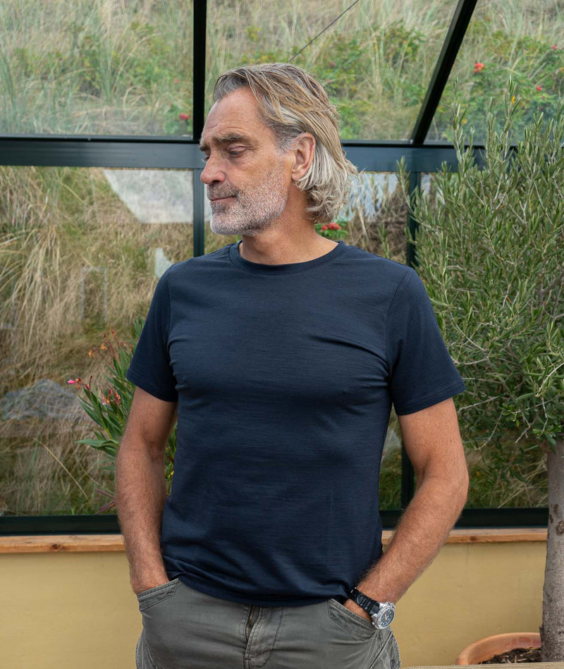 1803 | ELSK® ESSENTIAL WOOL MEN'S T-SHIRT | NAVY