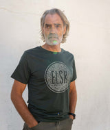 1802 | ELSK® WEB LOGO WOOL MEN'S T-SHIRT | STONE GREEN
