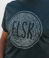 1802 | ELSK® WEB LOGO WOOL MEN'S T-SHIRT | STONE GREEN
