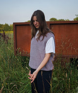 15006 | LOVE LOREENA KNITTED VEST | DUSTY PURPLE MULTI