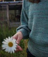 15009 | ELSK WILMA KNITTED MOCK NECK | DUSTY GREEN MULTI