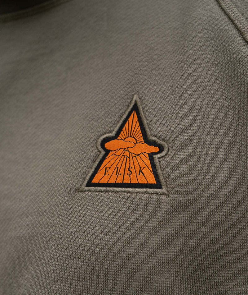 02011 | ELSK® RAY PCH TVÆRS MEN'S CREWNECK | SMOKEY OLIVE