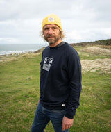 02006 | ELSK® CUBE21 TVÆRS MEN'S CREWNECK | DARK NAVY