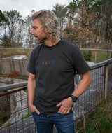 01039 | ELSK® PURE STROKE EMB BRUSHED T-SHIRT | PIRATE BLACK