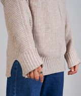15002 | ELSK® VIGGA STRIK T-NECK | DRIFT MAPLE