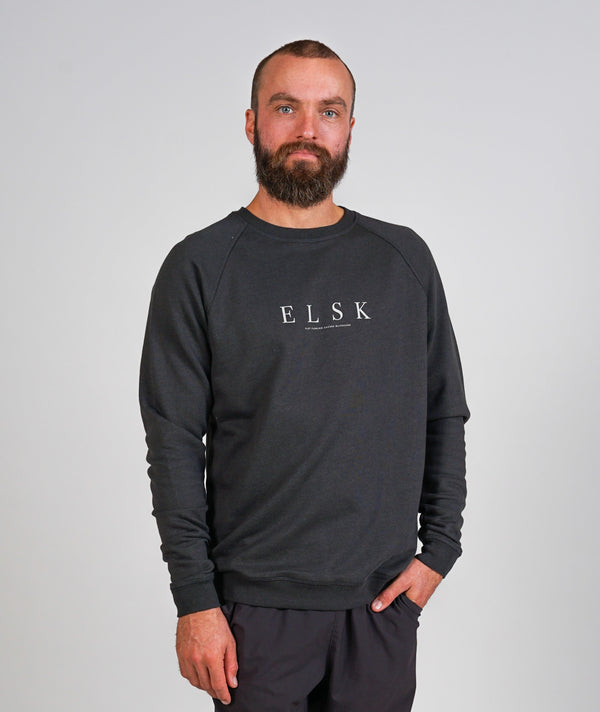 02010 | ELSK® PURE TVÆRS MEN'S CREWNECK | PIRATE BLACK