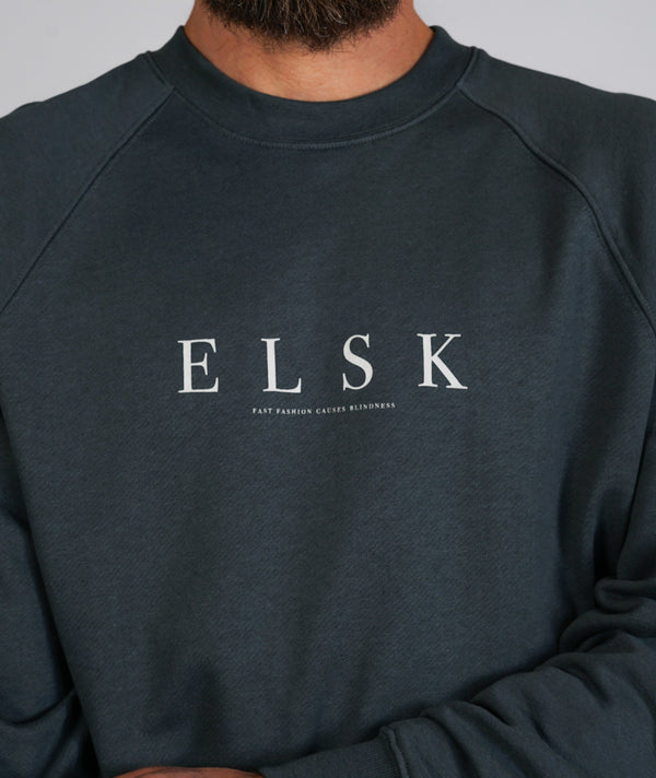 2365 | ELSK® PURE TVÆRS MEN’S SWEATSHIRT | STONE GREEN