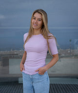 5473 | ELSK® JANNERUP KORTÆRMET T-SHIRT | LILA