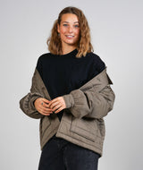 19002 | ELSK® ELSA WOMEN'S QUILTED JACKET IN SMOKEY OLIVE