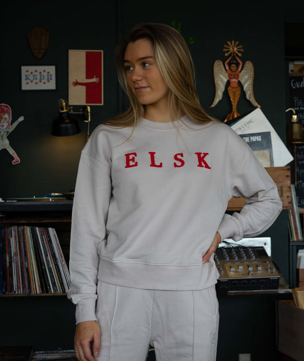 12007 | ELSK® CHENILLE EMB. ØRUM WOMEN'S SWEATSHIRT | DUSTY PINK