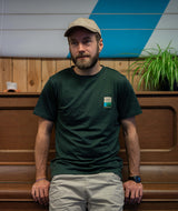 01043 | ELSK® PCH BAGSØ WOOL MEN'S T-SHIRT | STONE GREEN