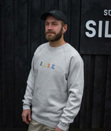 02005 | ELSK® PURE STROKE EMB TVÆRS MEN'S CREWNECK | SNOW MELANGE