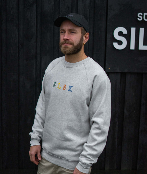 02005 | ELSK® PURE STROKE EMB TVÆRS MEN'S CREWNECK | SNOW MELANGE