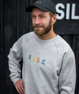 02005 | ELSK® PURE STROKE EMB TVÆRS MEN'S CREWNECK | SNOW MELANGE