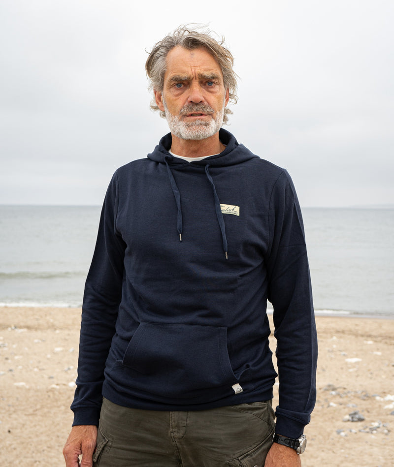 2357 | ELSK® SUNSIGN2 PATCH CROSS MEN'S HOODIE | DARK NAVY