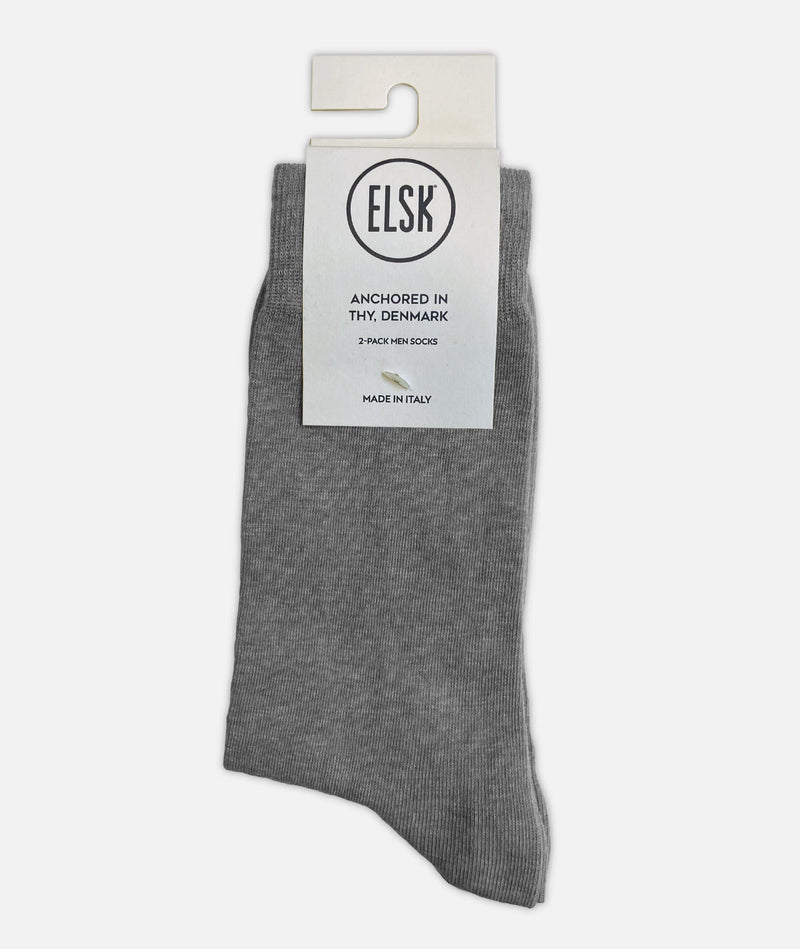 09001 | ELSK® OAK SOCKS. 2-PAIR | DARK GRAY FLOUR.