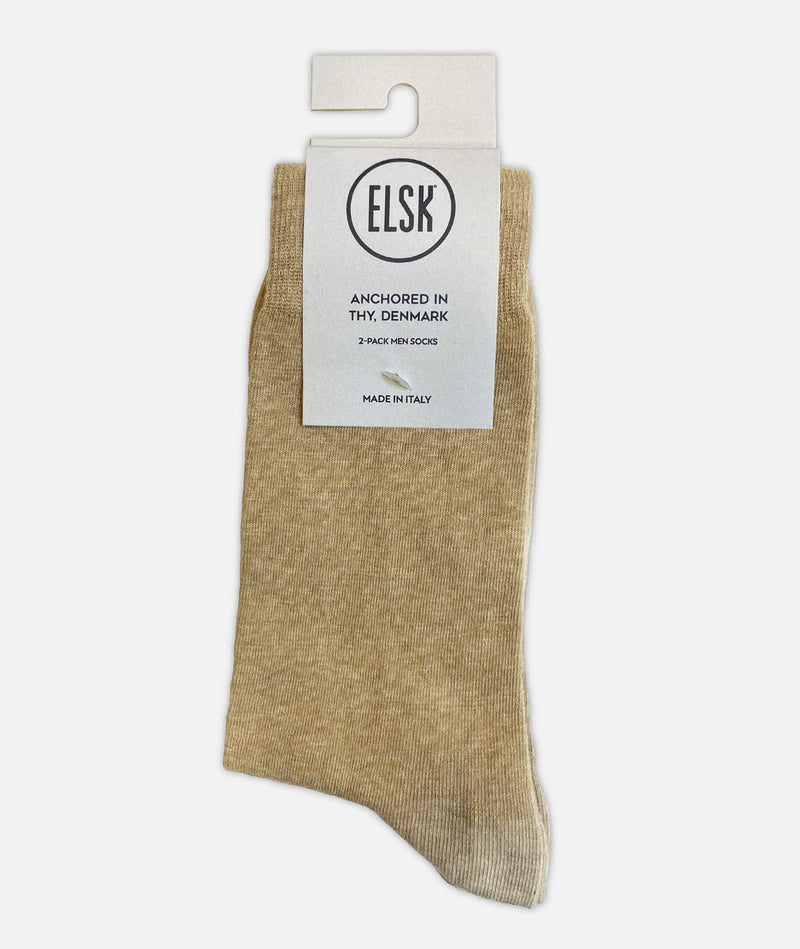 09004 | ELSK® EIK STRØMPER. 2-PAR | VARM SAND