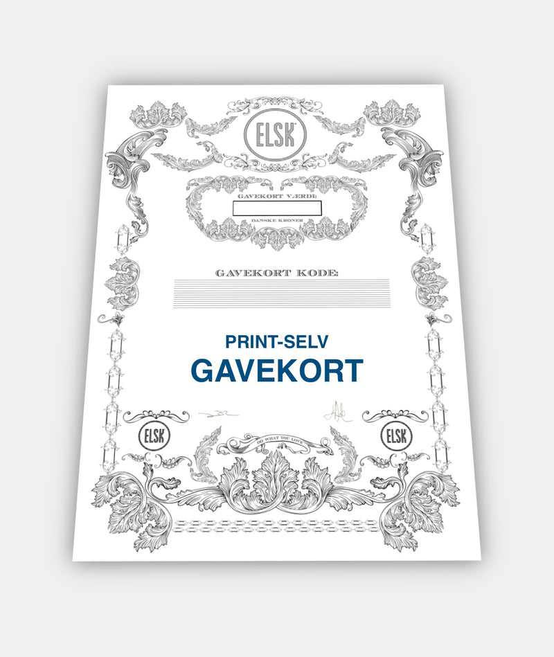 Gavekort | Sendes via E-MAIL