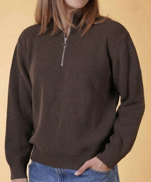 HALFZIP ORGANIC COTTON WOMEN'S KNIT