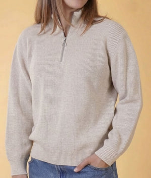 HALFZIP ORGANIC COTTON WOMEN'S KNIT