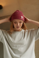 09018 | ELSK® HAMBORG BEANIE | RØD MULTI