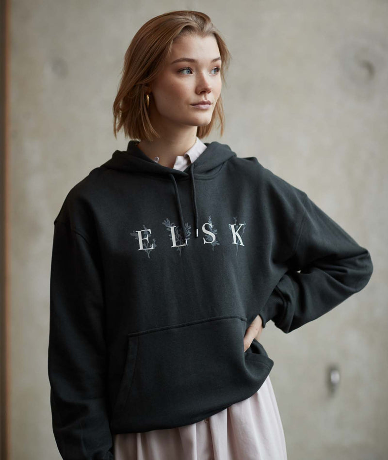12010 | ELSK® PORSE LOGO FIONA WOMEN'S HOODIE | PIRATE BLACK