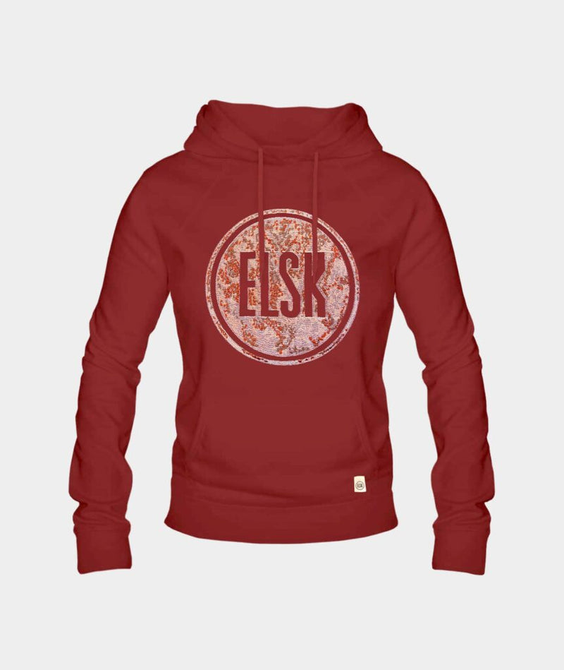5017 | ELSK® LYNG LOGO EMB TVÆRS WOMEN’S HOODIE |  RED