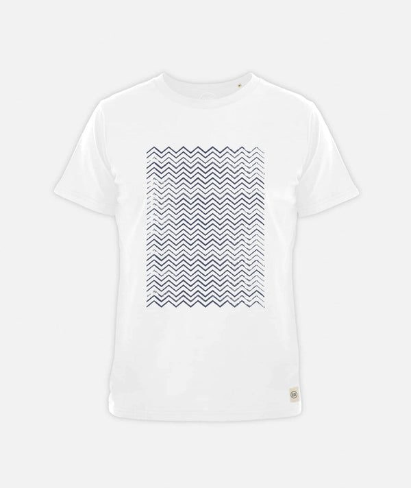 RE.ELSK 2348 | ELSK® BROKEN WAVES  BRUSHED MEN'S TEE  | WHITE