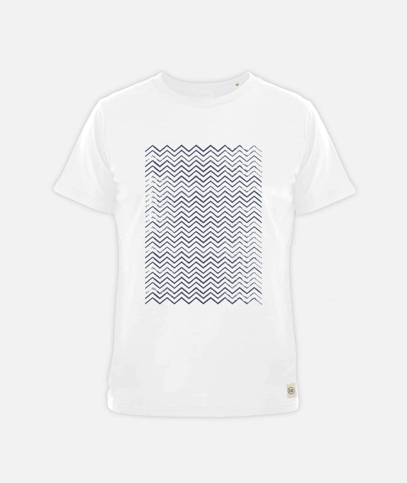 RE.ELSK 2348 | ELSK® BROKEN WAVES  BRUSHED MEN'S TEE  | WHITE