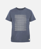 RE.ELSK 2312 | ELSK® BROKEN WAVES  BRUSHED MEN'S TEE  | NAVY