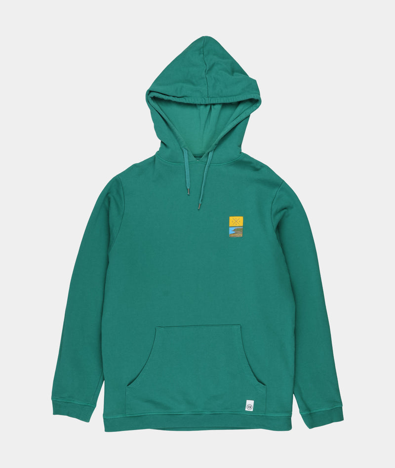 RE.ELSK 1526 | ELSK® TVÆRS PCH BAGSØ MEN’S HOODIE | ANTIQUE GREEN