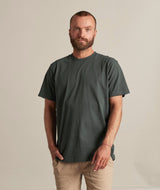 RE.ELSK 2340 | ELSK® ESSENTIAL BRUSHED T-SHIRT | STONE GREEN