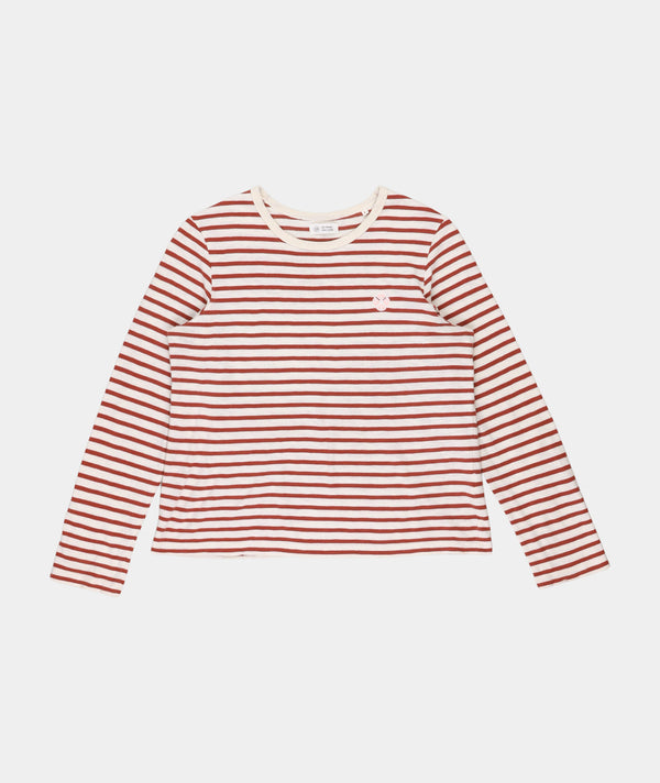 RE.ELSK 4442 | ELSK® WCB EMB LS STRIPE WOMEN´S TEE | OFFWHITE/DUST