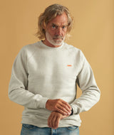 RE.ELSK 02039 | ELSK TECH PCH TVÆRS MEN'S CREWNECK | SNOW MELANGE