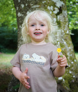 RE.ELSK 7023 | ELSK STANDOSAUR KIDS T-SHIRT | TAUPE BROWN