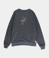 RE.ELSK 02043 | ELSK MAP TVÆRS MEN'S CREWNECK | PIRATE BLACK