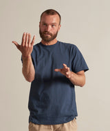 RE.ELSK 1602 | ELSK® ESSENTIAL BRUSHED T-SHIRT | NAVY