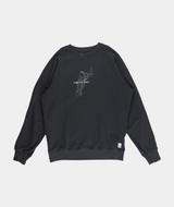 RE.ELSK 02043 | ELSK MAP TVÆRS MEN'S CREWNECK | PIRATE BLACK
