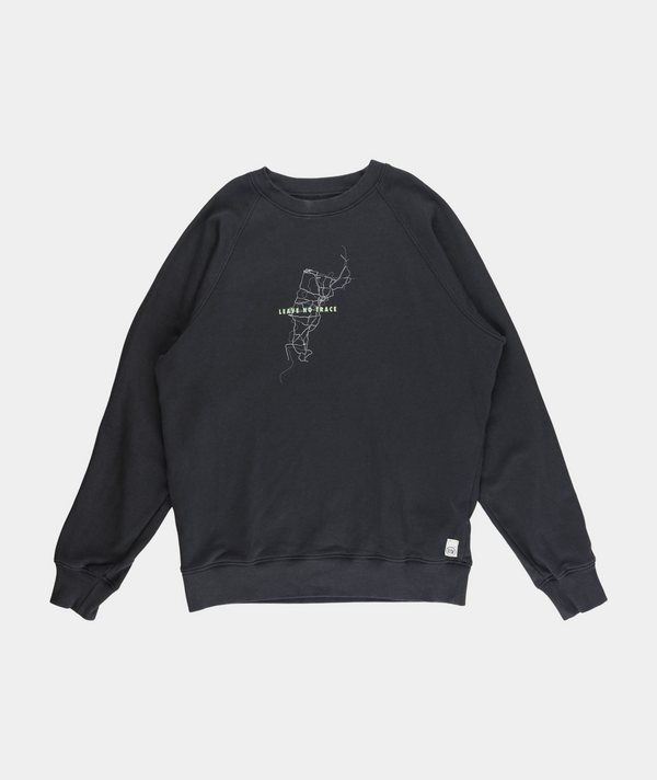 RE.ELSK 02043 | ELSK MAP TVÆRS MEN'S CREWNECK | PIRATE BLACK