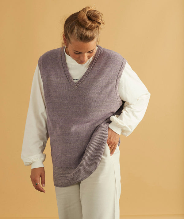 RE.ELSK 15006 | ELSK LOREENA KNITTED VEST | DUSTY PURPLE MULTI