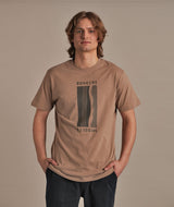 RE.ELSK 01065 | ELSK® BUNKERS BRUSHED MEN'S TEE  | TAUPE BROWN