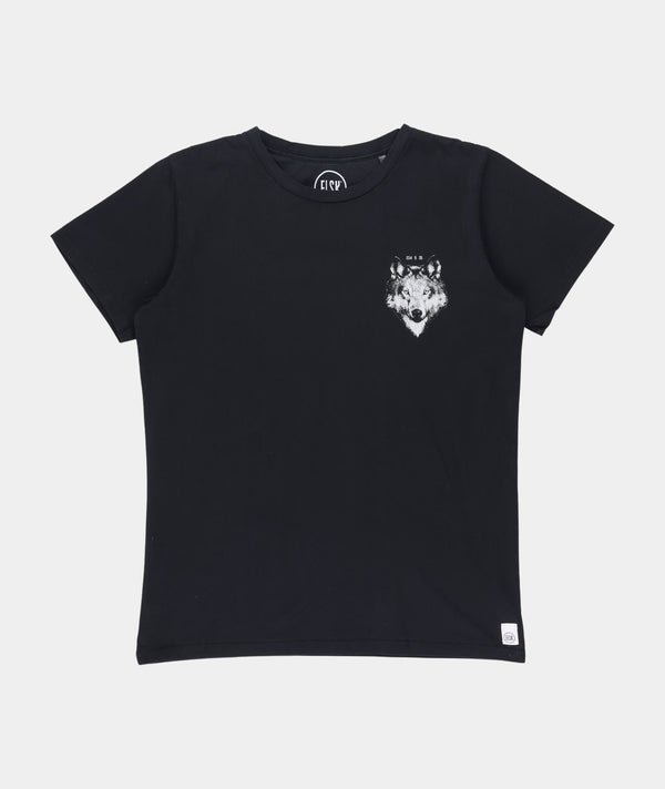 RE.ELSK 0311 | ELSK SC.WOLF HEAD MEN'S TEE | BLACK