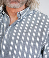 RE.ELSK HUGO MEN'S BUTTON DOWN STRIPE SHIRT