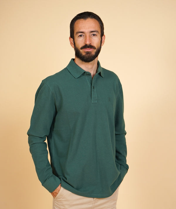 PIQUE MEN'S LS POLO