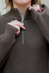 HALFZIP ORGANIC COTTON WOMEN'S KNIT