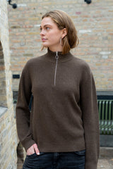 HALFZIP ORGANIC COTTON WOMEN'S KNIT