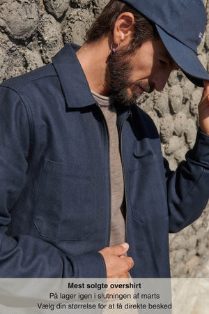 HERRINGBONE ZIP MEN'S OVERSHIRT