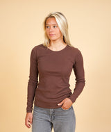 SOLID RIB WOMEN'S LS T-SHIRT