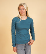 SOLID RIB WOMEN'S LS T-SHIRT