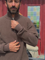 HALFZIP ORGANIC COTTON MEN'S KNIT
